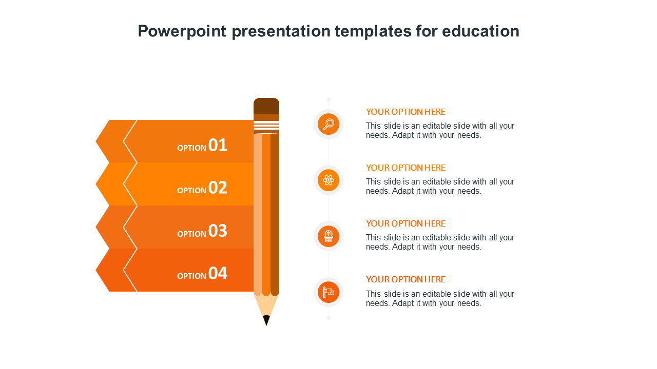 powerpoint presentation templates for education-orange